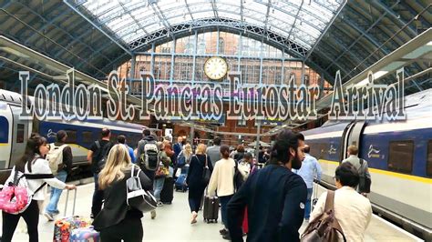 I took the London - Paris train a month ago. . St pancras eurostar arrivals